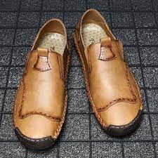 الرجال خياطة اليد غير زلة soft وحيد أحذية الانزلاق على الأحذية الجلدية عارضة dress shoes men dress shoes oxford shoes