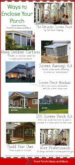 The porch goes along the whole front of the house and in the middle is the front door and steps leading to it. Porch Enclosures Ten Great Ideas To Consider