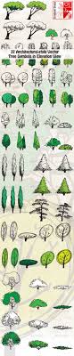 37 Vector Trees In Elevation View Architecture Sketch Landscape Architecture Architecture Drawing