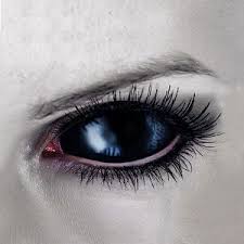 Image result for black sclera contacts