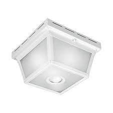 Benson White 9 1 2 Wide Motion Sensor Outdoor Ceiling Light H7014 Lamps Plus Outdoor Ceiling Lights Outdoor Flush Mounts Ceiling Lights