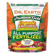 Shop for organic lawn fertilizers at walmart.com. Dr Earth Organic Natural Premium Gold All Purpose Plant Food 4 4 4 Fertilizer 4 Lb Walmart Com Walmart Com