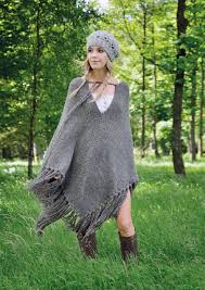Threeup damen mit kapuze schal quaste saum stricken. 1001 Ideen Fur Poncho Stricken Zum Entlehnen
