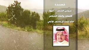 قصيدة عروس الشعر أبها youtube