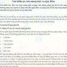 Theo phong tục của người việt thì ngày mùng 1 và ngày rằm hàng tháng đều là ngày con cháu cúng gia tiên và đọc bài văn cúng gia tiên để gửi những tâm nguyện, cầu xin của mình cho gia đình được an lành, hạnh phúc và thành đạt. VÄƒn Kháº¥n Mung 1 VÄƒn Kháº¥n Ngay Ä'áº§u Thang Taimienphi Vn