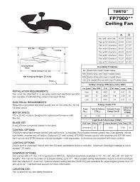 10 best fanimation ceiling fans of july 2021. Fanimation Torto Fp7900 Specification Manualzz