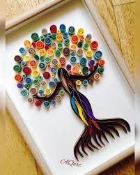 Quilling Art Tree Of Life Paper Wall Art Unique Etsy In 2020 Quilling Art Paper Wall Art Paper Gifts Anniversary