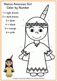 You can now print this beautiful thanksgiving native american indians coloring page or color online for free. Native American Boy Colour By Number