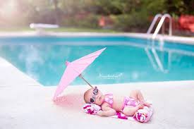 Newborn Bathing Suit Photoshoot Idea Baby Beach Pictures Baby Photoshoot Girl Summer Baby Pictures