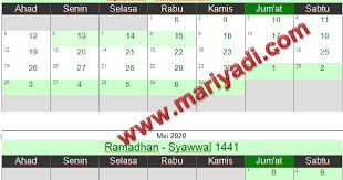Tentu kalender islam adalah tidak sama dengan urutan bulan di. Inilah Jadwal Puasa Ramadhan 2020 Berdasarkan Kalender Islam 2020 Lengkap Mariyadi Com