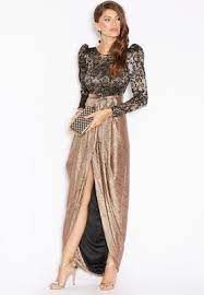 تسوق فستان باكمام طويلة ماركة ثريدز باي اجوني لون برونز في الرياض وجدة shimmer dress womens dresses maxi dress