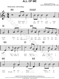 John Legend All Of Me Sheet Music For Beginners In C Major Download Print Cello Music Clarinet Music Trumpet Sheet Music