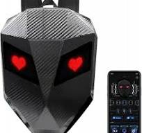 Zaino LED Zaino Digitale Strutturato in Fibra di Carbonio Impermeabile  Programmabile di Grande capacità per Moto Viaggio con Editing di Testo ...