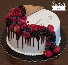 Birthday Cake Birthday Drip Cake Berry Cake Cake