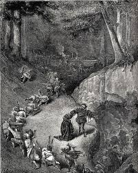 Riquet A La Houppe Gustave Dore Black And White Illustration Fairy Tales