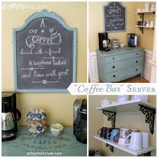 The shelves i thought seemed more practical, and would feel more like our style. Coffee Bar Server W Shelves It Moved Artsy Chicks Rule