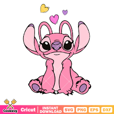 Disney pink angel valentine svg, valentine angel svg, angel stitch dis –  Cooksvg