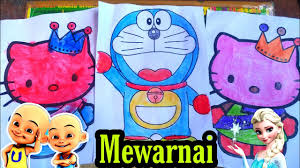 27 top doraemon images doraemon feltro coloring pages. Belajar Mewarnai Doraemon Hello Kitty Ipin Upin Dan Elsa Frozen Youtube