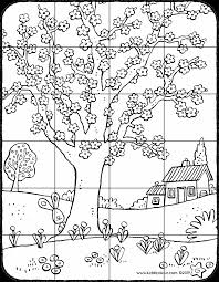 Jetzt das ausmalbild zahl 24 in gestaltform kostenlos laden. Puzzle Ein Baum Voller Bluten Kiddicolour