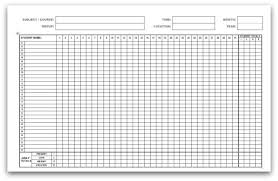 monthly attendance forms