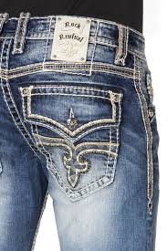 New Buckle Men S Rock Revival Low Rise Marlin Straight Stretch Jean 31 X 34 Rock Revival Jeans Mens Rock And Roll Jeans Rock Style Men