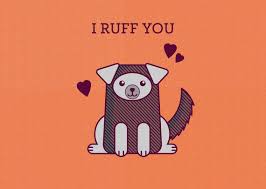 I Ruff You Card Dog Art Animal Pun I Love You By Tinybeecards Pun Card Dog Puns Animal Puns