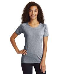 sport tek lst400 ladies posi charge tri blend wicking scoop neck raglan t shirt