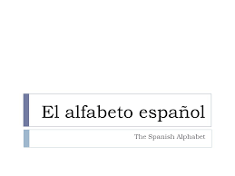 Alfabetos m) · letras pl f · abecedario m (plural: El Alfabeto Espanol The Spanish Alphabet Ppt Video Online Download