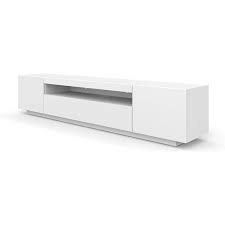 Meuble tv bas 200 cm. Meuble Tv Bas 200 Cm Solo Meuble Tv Avec Led Meuble Tv Buffet Rtv Meuble Hifi Table Led Blanc Mat