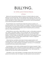 How they would try to avoid any interactions with them in the hallways or how they would sneak. Cyber Bullying Essay Examples Bullying