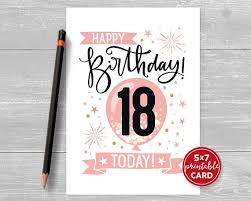 Printable 18th Birthday Card Template Pin On Kaylas 18th Birthday