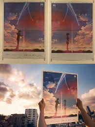 Top quality, durable, detailed your name poster prints on modern canvas. Kimi No Na Wa Movie Your Name Advertisement Poster In Japanese Newspaper 9gag