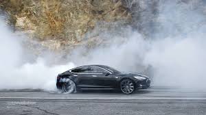 Tesla Model S P85 Burnout Tesla Model S Tesla Model S P85 Tesla