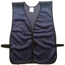 Non ansi high visibility safety vest 100% polyester zipper front closure two inside front pockets two chest pockets for pens and tools two front lower flap pockets with velcro closure. Navy Blue Safety Vests Soft Mesh Plain Vests Walmart Com Walmart Com