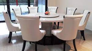 Louis white marble dining table set chrome legs and crushed velvet knocker chair. Marble Dining Table Design Ideas Cost And Tips Round Dining Room Table Dining Table Marble Marble Top Dining Table