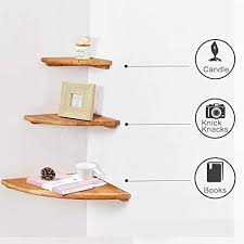 Although these shelves are not as. Wooden Corner Shelf W 7 1 Pcs Round End Oak Wood Hanging Wall Mounted Floating Shelves Storage Shelving Table Bookshelf Drawers Display Racks Bedroom Office Home Decor Accents Corner Shelves Decorative Accessories