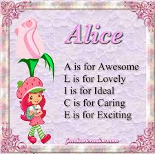 Alice Jewels Art Creation Names With Meaning Mom I Miss You Acrostic