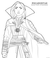 Click on the link coloring page. Doctor Strange Pocahontas Disney Avengers Coloring Pages Printable