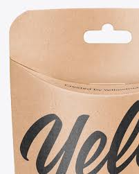 Download Kraft Paper Pillow Box Mockup In Box Mockups On Yellow Images Object Mockups