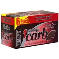 Gram for gram, carbohydrate contains fewer calories than fat. Hershey S 1 Gram Sugar Carb Bar Chocolate Candy With Soy Crisps Allergy And Ingredient Information