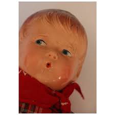 Vintage Composition Whistling Jim Doll, 13 IN, Vintage Whistling Jim