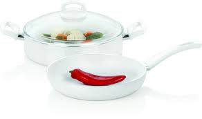 Bernardo Bianco Tencere Tava Seti Cooking Pot And Pan Set Bernardo Cooking Kitchen Mutfak White Beyaz Mutfak Yemek Seramik