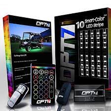 10pc Aura Golf Cart Underbody Glow Led Lighting Kit Multi Color Accent Neon Strips W Switch Motorcycle Led Lighting Led Light Kits Interior Led Lights