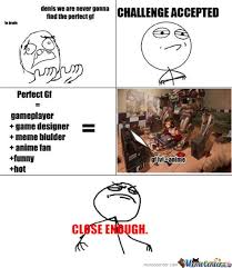 In the image macro series, the character is portrayed as the stereotype of an. Perfect Girlfriend Memes