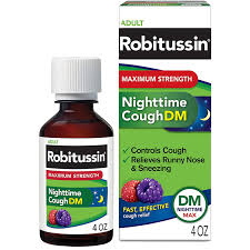 Robitussin Maximum Strength Nighttime Cough Dm Liquid — International  Pharmacy