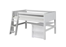 Shop for low loft bed white online at target. Low Loft Bed Retractable Desk Panel White