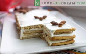 Schoko kekse mit etwas abstand auf dem butter kuchen verteilen. Kuchen Ohne Backen Von Keksen Und Sauerrahm In 15 Minuten Kuchenrezepte Ohne Backen Von Keksen Und Sauerrahm Mit Schokolade Bananen Nussen