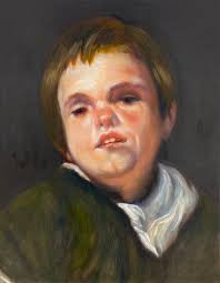 模写油絵 薄暗い Ernest Hébert_誕生（部分） MA1977