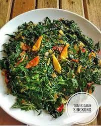 Tumis Daun Singkong Resep Masakan Masakan Vegetarian Masakan