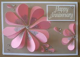 Now take quilling paper strips(these quilling paper strips are also available easily in the book stationeries nowadays). A026 Hand Made Anniversary Card Using Heart Punches Anniversary Cards Inspirational Cards Card Making